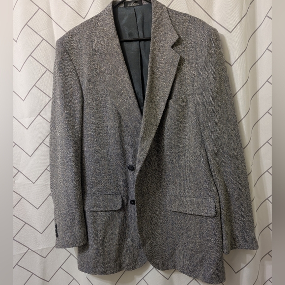 Johnny Bench MVP Collection Classic Gray Men's Blazer 100 Percent Silk - Picture 1 of 5